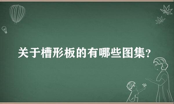 关于槽形板的有哪些图集？