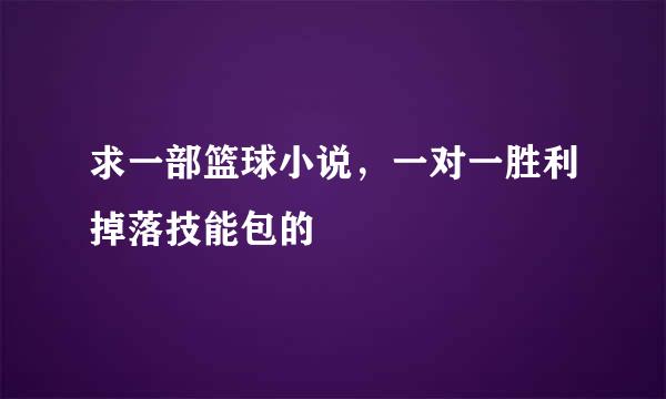 求一部篮球小说，一对一胜利掉落技能包的