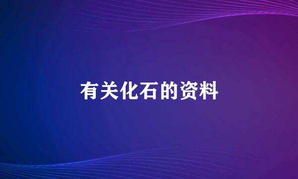 有关化石的资料