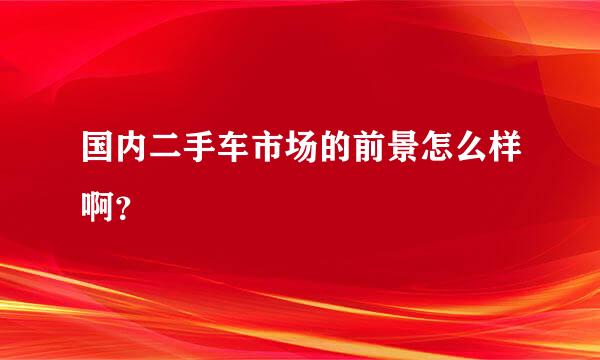 国内二手车市场的前景怎么样啊？