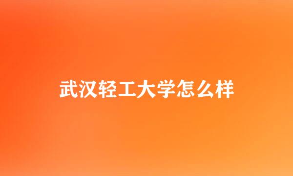 武汉轻工大学怎么样