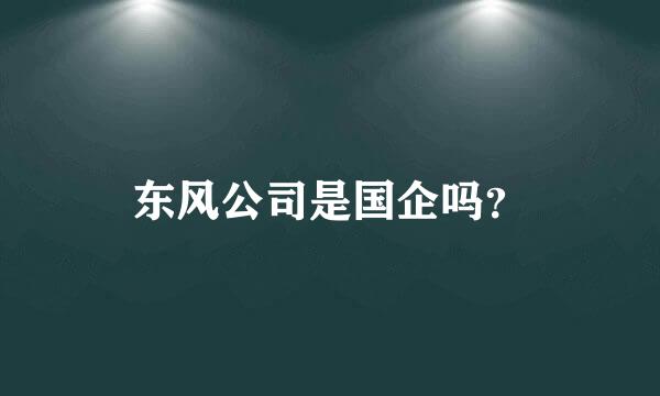 东风公司是国企吗？