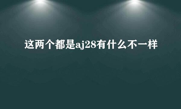 这两个都是aj28有什么不一样