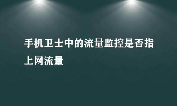 手机卫士中的流量监控是否指上网流量