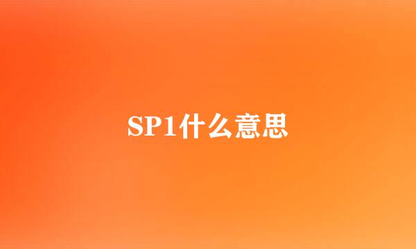 SP1什么意思