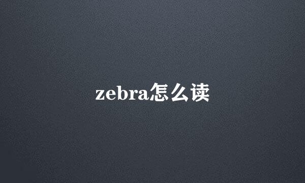 zebra怎么读