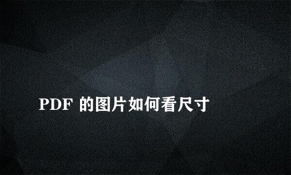 
PDF 的图片如何看尺寸
