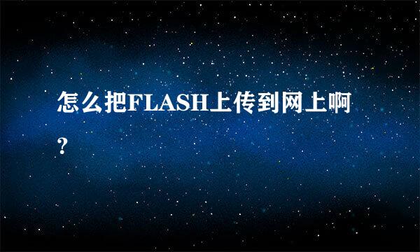 怎么把FLASH上传到网上啊？