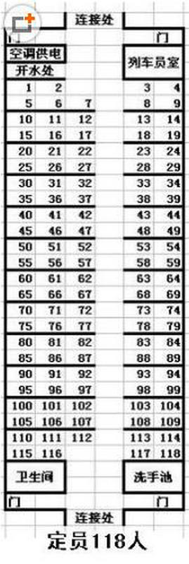 请问列车T175坐位是怎么样分布的？