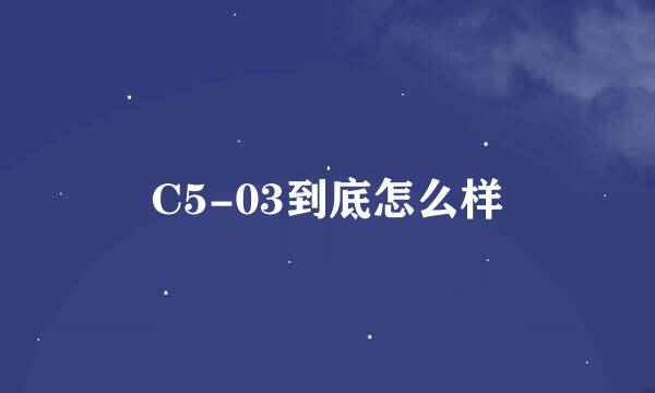 C5-03到底怎么样