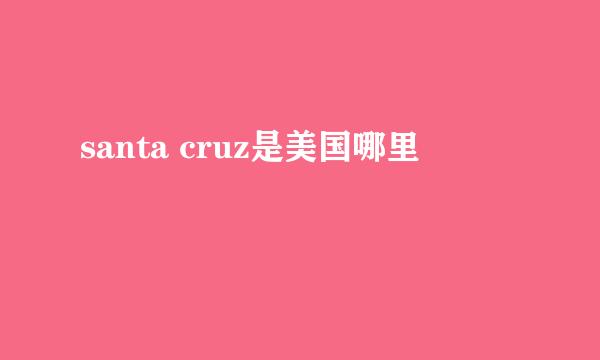 santa cruz是美国哪里