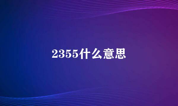 2355什么意思