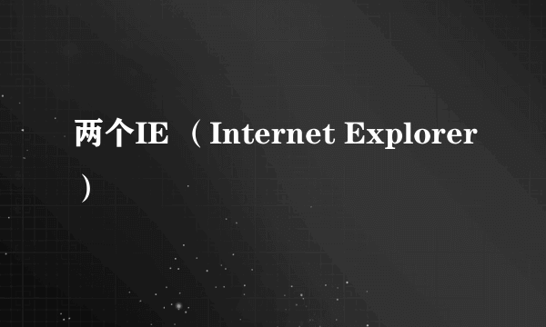 两个IE （Internet Explorer）