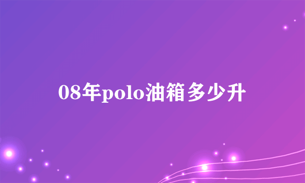 08年polo油箱多少升