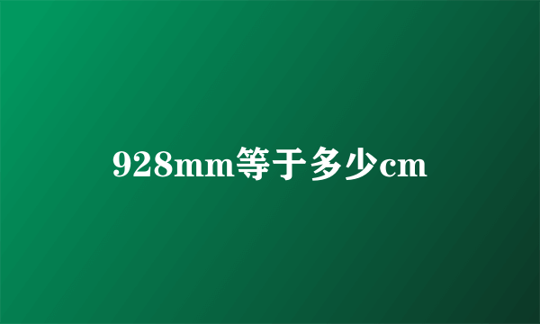 928mm等于多少cm