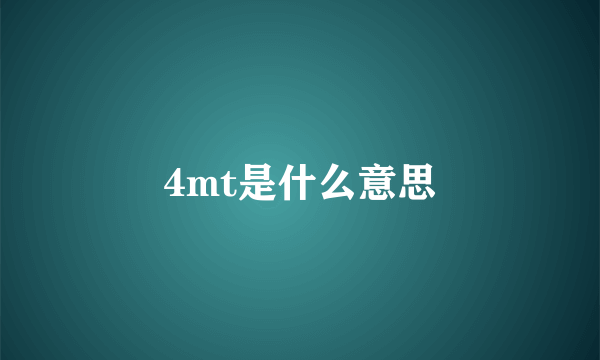 4mt是什么意思