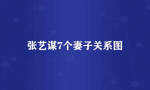 张艺谋7个妻子关系图