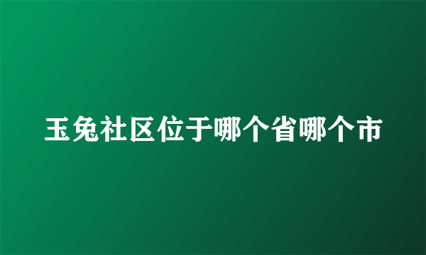 玉兔社区位于哪个省哪个市