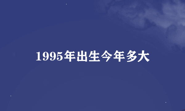 1995年出生今年多大