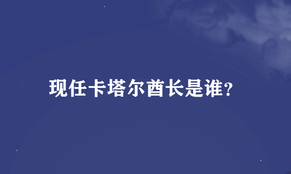 现任卡塔尔酋长是谁？