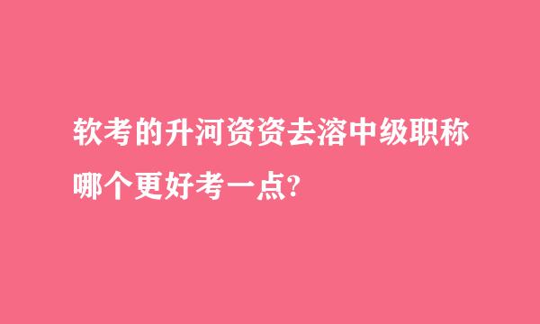 软考的升河资资去溶中级职称哪个更好考一点?