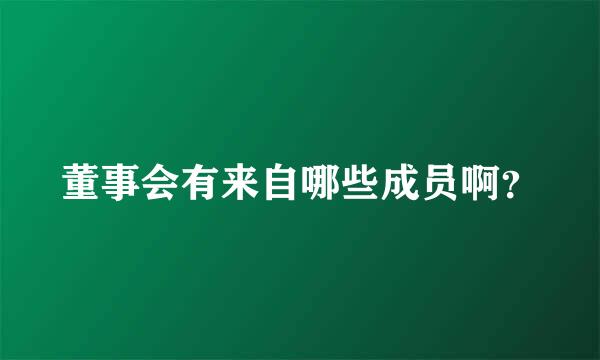 董事会有来自哪些成员啊？