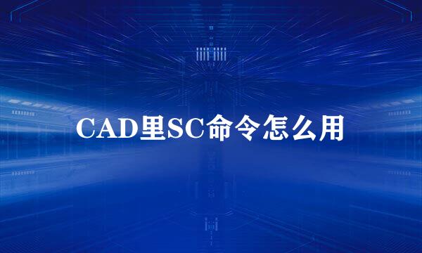 CAD里SC命令怎么用