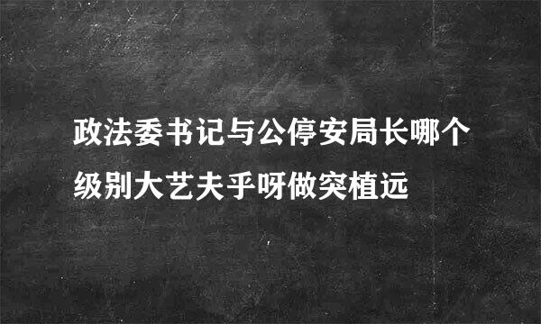 政法委书记与公停安局长哪个级别大艺夫乎呀做突植远