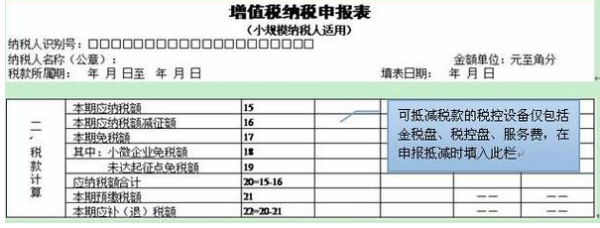 增值税税控系统专用设备费及技术口简双己品格政维护费怎么填写申报表