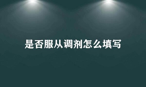 是否服从调剂怎么填写