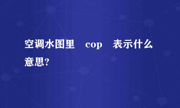 空调水图里 cop 表示什么意思?