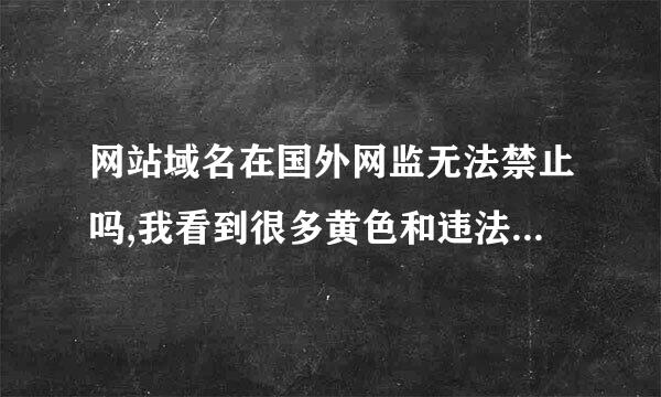 网站域名在国外网监无法禁止吗,我看到很多黄色和违法的网站存在