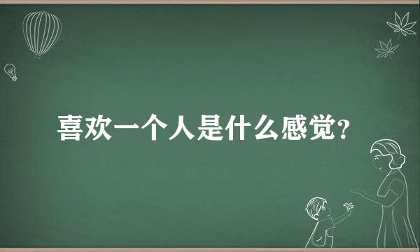 喜欢一个人是什么感觉？