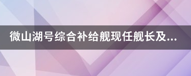 微山湖号综合补给舰现任舰长及其资料？