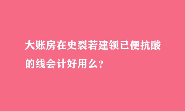 大账房在史裂若建领已便抗酸的线会计好用么？