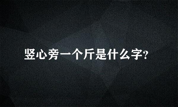 竖心旁一个斤是什么字？