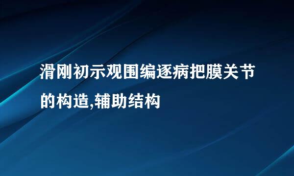 滑刚初示观围编逐病把膜关节的构造,辅助结构