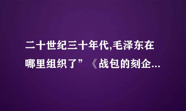 二十世纪三十年代,毛泽东在哪里组织了”《战包的刻企是争论》研究会”?