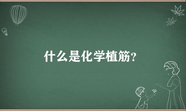 什么是化学植筋？