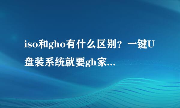 iso和gho有什么区别？一键U盘装系统就要gh家采局并别问际打支o 大白菜就要iso... 那个比较好用？