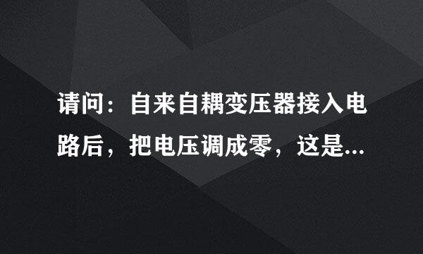 请问：自来自耦变压器接入电路后，把电压调成零，这是接触非绝缘的裸露部分会触电吗？穿受后为什么？