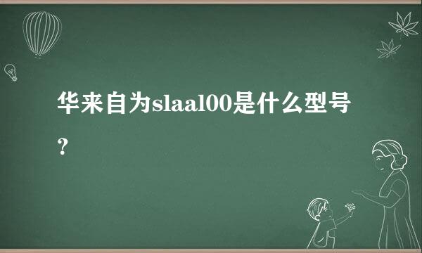 华来自为slaal00是什么型号？