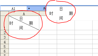 WPS表格中把一个单元格用斜线分成俩部分怎么弄