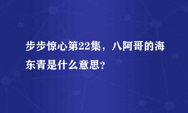 步步惊心第22集，八阿哥的海东青是什么意思？