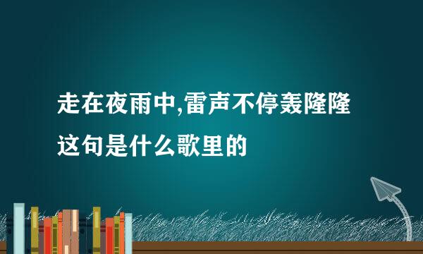 走在夜雨中,雷声不停轰隆隆这句是什么歌里的