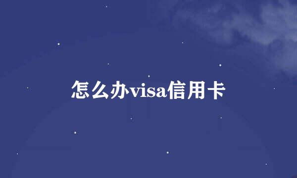 怎么办visa信用卡