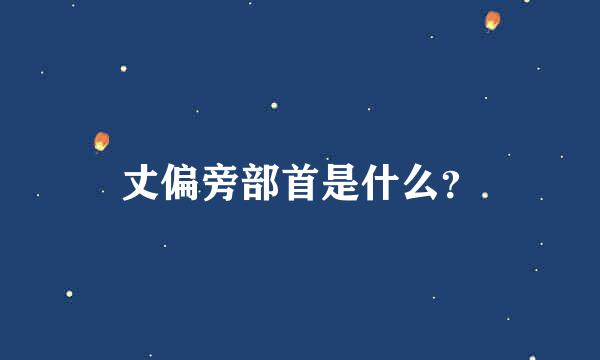 丈偏旁部首是什么？