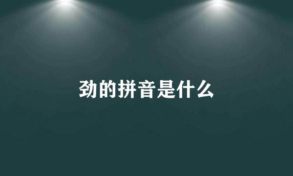 劲的拼音是什么