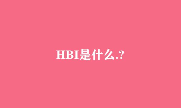 HBI是什么.?