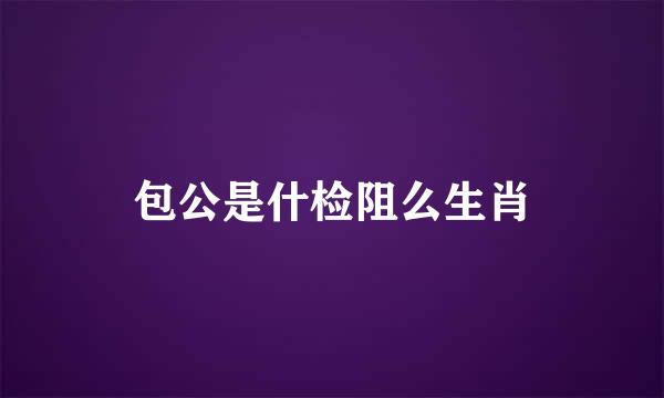 包公是什检阻么生肖